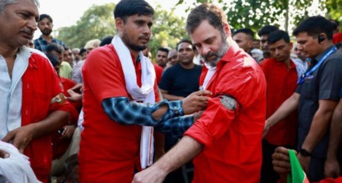 In pics: Rahul Gandhi’s day with porters at Delhi railway station