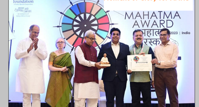 Pride: ArcelorMittal Nippon Steel India honoured with prestigious ‘Mahatma Award 2023’