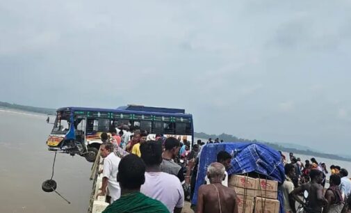 Odisha: Bus dangles off river bridge after mechanical failure, close shave for 35 passengers