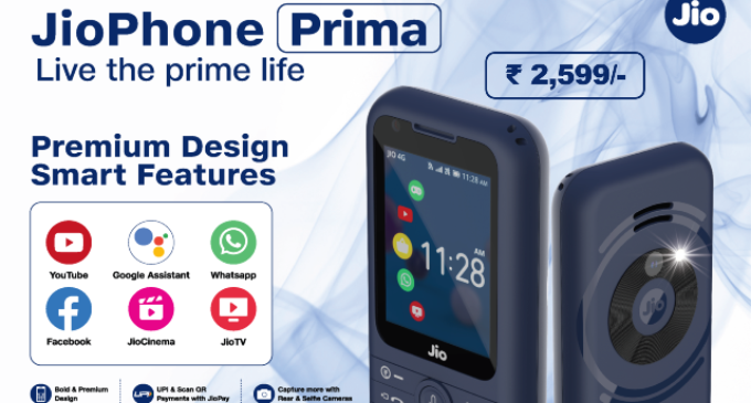 JIOPHONE PRIMA GOES ON SALE