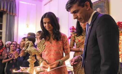 UK PM Rishi Sunak, wife Akshata Murty light Diwali lamps at Downing Street