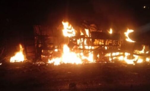 13 dead as bus catches fire after colliding with dumper in Madhya Pradesh’s Guna