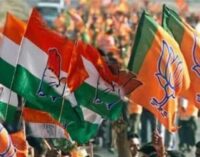 Congress celebrates Telangana win as BJP leads in Chhattisgarh, MP, Rajasthan