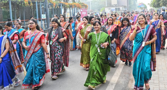 Reliving glorious culture: 6k women of KIIT Group take part in the Pattathon Mini-Marathon