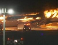 Japan Airlines aircraft catches fire on runway post-collision with another plane at Tokyo airport