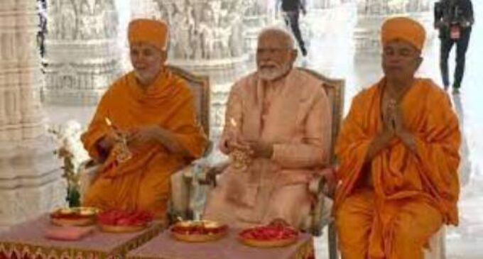 PM Modi inaugurates first Hindu stone temple in Abu Dhabi