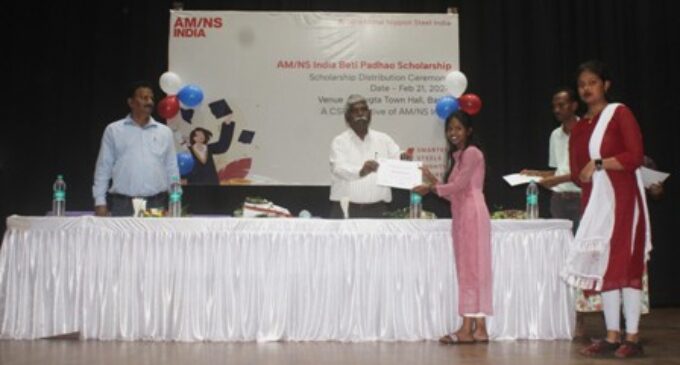 ArcelorMittal Nippon Steel India awards Beti Padhao Scholarships to 147girl students of Barbil