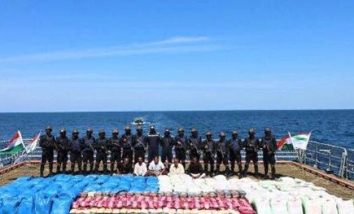 Record 3,300 kg of narcotics caught off Gujarat coast; Five foreigners held