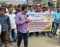 Journalists Unite: Malkangiri District Reporters Stage Protest, Demand Protection and Pension