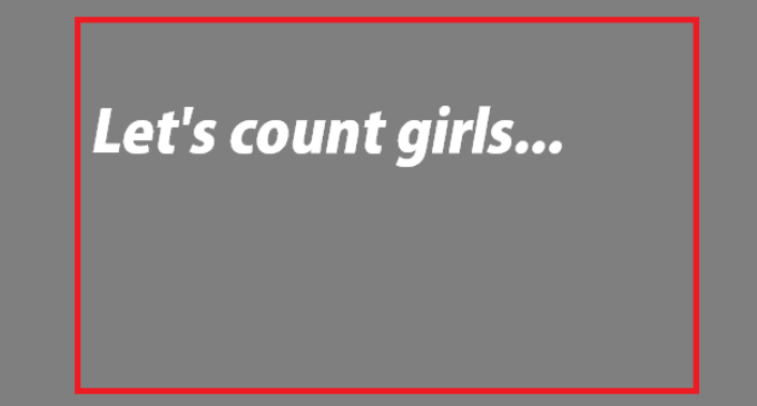 Let’s count girls…