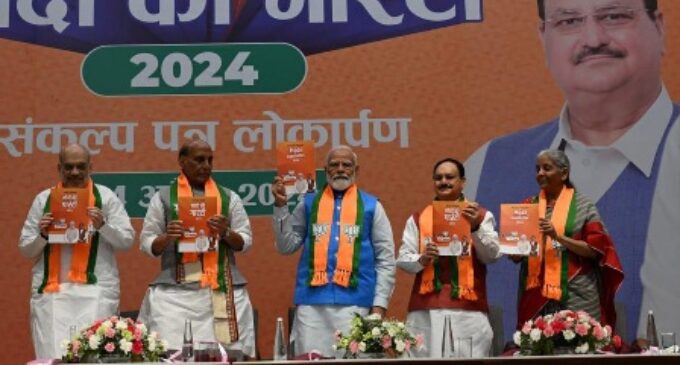 BJP releases its ‘Sankalp Patra’ for LS polls; focus on poor, youth, farmers, women