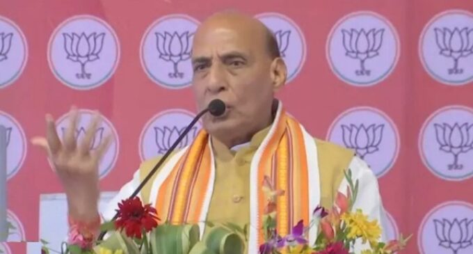 Odisha Elections: Rajnath dubs Odisha’s ruling BJD and Congress as ‘Bhrast,’ appeals people to vote for BJP