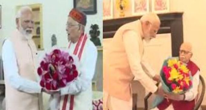 Modi meets Advani, Murli Manohar Joshi before staking claim as PM for third time