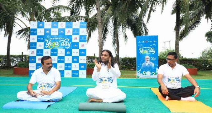 Observation of International Day of Yoga – 2024 at Chilika by Paradip Port Authority