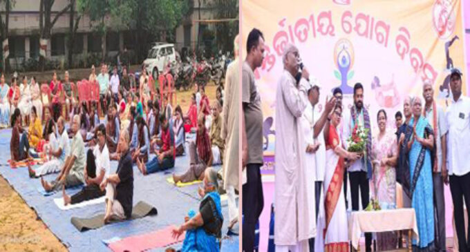 10th International Yoga Day celebration at Jaraka in Jajpur