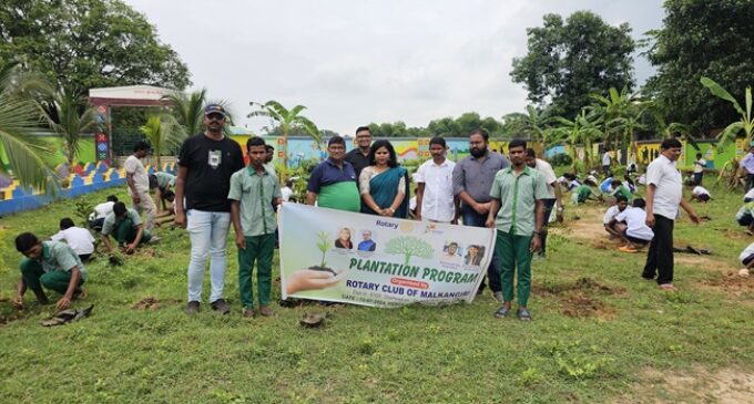 Greening Malkangiri: Rotary Club  Conducts Tree Plantation at Govt. High School, Matapaka