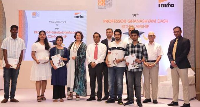 BIPF’s ‘Professor Ghanashyam Dash Scholarship’  2023 awardees felicitated