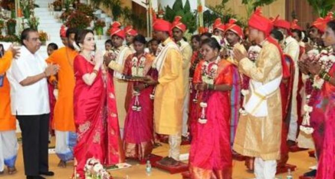 Ambanis organise mass wedding for 50 couples ahead of Anant-Radhika wedding