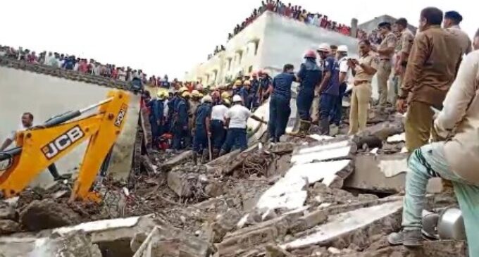 Six-storey residential building collapses in Surat city, many feared trapped