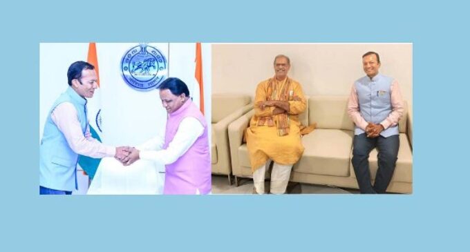 Naveen Jindal meets Odisha CM Mohan Majhi and dy CM KV Singdeo