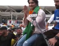 Vinesh Phogat in tears after hero’s welcome in Delhi, says ‘fight not over yet’