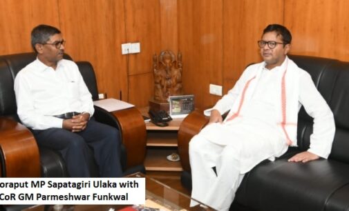 Rayagada: Koraput MP Saptagiri Ulaka meets ECoR GM on railway development