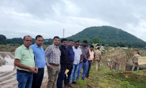 Deputy director of mines  Visits black stone quarry In Jajpur 