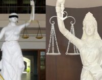 Blindfold off from Supreme Court’s new Statue of Justice