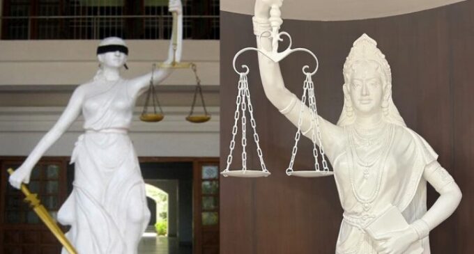 Blindfold off from Supreme Court’s new Statue of Justice