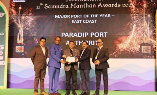 PPA bags “Major Port of the Year – East Coast” Award at 11th International Samudra Manthan Awards