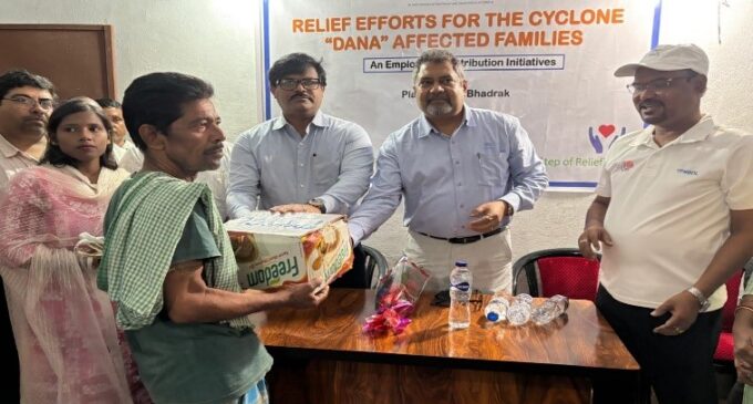 Relief to Cyclone “DANA” Affected Families in Bhadrak district by the TPNODL