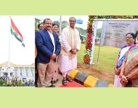 108-foot monumental National Flag unveiled at Rama Devi Women’s University, President Droupadi Murmu’s alma mater