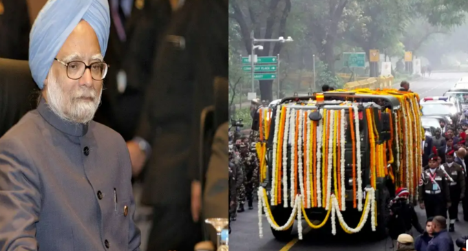 Final journey of Dr Manmohan Singh begins