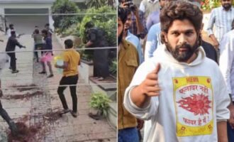 Allu Arjun’s Hyderabad house vandalised by protestors over stampede death