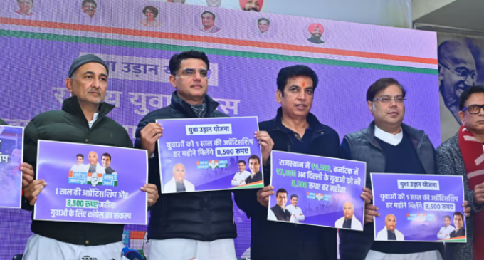 Congress promises Rs 8,500 to unemployed youths if voted to power in Delhi