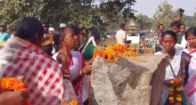 Tribals observe 19 th anniversary of Kalinga Nagar firing incident in Jajpur District In Thursday