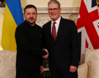 Zelenskyy embraced by British prime minister a day after White House blowout