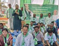 ପଞ୍ଚାୟତରାଜଦିବସ ବାତିଲ ଓ ବିଜୁ ବାବୁଙ୍କ ପ୍ରତିମୂର୍ତ୍ତି ବିକୃତ ପ୍ରତିବାଦରେ ବୌଦ୍ଧ ବିଜେଡିର ଗଣଧାରଣା