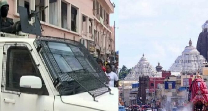‘Vajra’ armoured vehicle deployed at Puri Jagannath temple ahead of Ratha Yatra
