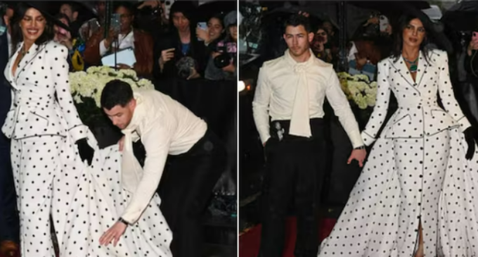 Met Gala 2025: Nick Jonas adjusting Priyanka Chopra’s gown is pure husband goals