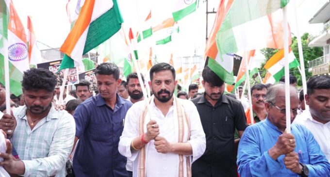 Mla Himanshu Leads Tiranga Yatra To Celebrate Operation Sindoor Success