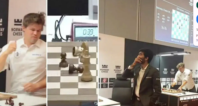 ଗୁକେଶଙ୍କଠାରୁ ପରାଜୟ ସହିପାରିଲେନି କାର୍ଲସନ, ହରିବା ପରେ ଟେବୁଲରେ ପିଟିଲେ ହାତ, ପରେ ମାଗିଲେ କ୍ଷମା