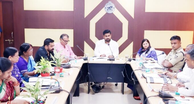 A REVIEW MEETING FOR PROGRESS OF JAJPUR