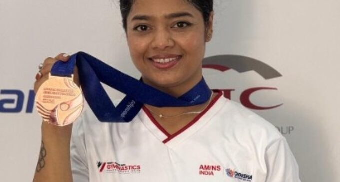 Pranati Nayak of Odisha AM/NS India Gymnastics High Performance Centre wins Bronze at Artistic Gymnastics Asian Championships