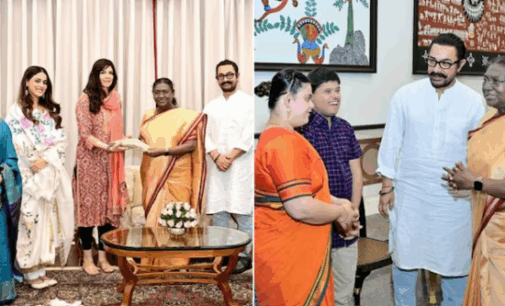 President Murmu meets Sitaare cast, Aamir Khan and partner Gauri Spratt