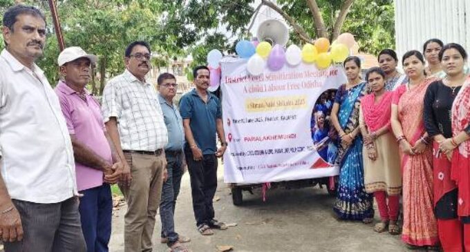 ଗଜପତି : ଶିଶୁଶ୍ରମ ମୁକ୍ତ ଓଡ଼ିଶା ଗଠନ ଅଭିଯାନ ଅବସରରେ ସଚେତନତା ପଦଯାତ୍ରା କାର୍ଯ୍ୟକ୍ରମ ଅନୁଷ୍ଠିତ