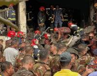 At least 19 killed as Bangladesh Air Force training jet crashes into school in Dhaka