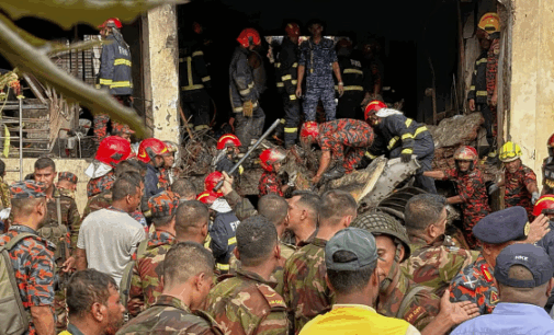 At least 19 killed as Bangladesh Air Force training jet crashes into school in Dhaka