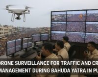 Drone surveillance deployed for traffic and crowd management during Bahuda Yatra in Odisha’s Puri