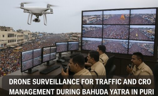 Drone surveillance deployed for traffic and crowd management during Bahuda Yatra in Odisha’s Puri